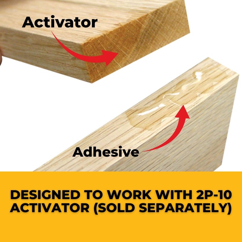 FastCap 2P-10 Professional Jel Wood Adhesive Glue - Ideal for Wood Works - All Purpose Application - 4000 PSI Tensile & Sheer - 2 oz. - 80070 - Image 3